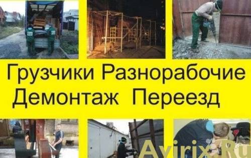 Вид услуги:Разнорабочие, подсобные рабочие ... 
